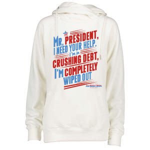 Biden 2024 Rally Lines Election Patriotic Political Humor Gift Womens Funnel Neck Pullover Hood