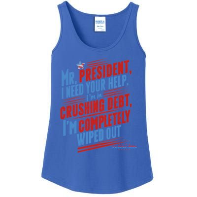 Biden 2024 Rally Lines Election Patriotic Political Humor Gift Ladies Essential Tank