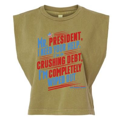 Biden 2024 Rally Lines Election Patriotic Political Humor Gift Garment-Dyed Women's Muscle Tee