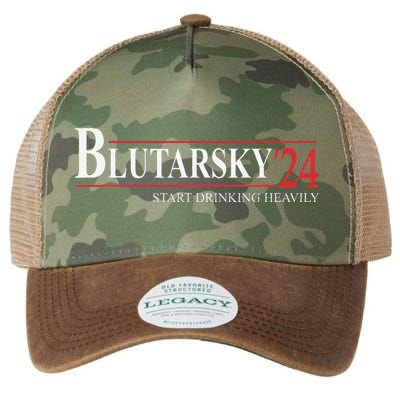 Blutarsky 2024 Start Drinking Heavily Funny Political Legacy Tie Dye Trucker Hat
