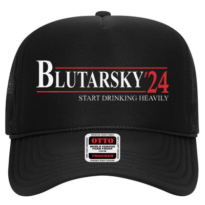 Blutarsky 2024 Start Drinking Heavily Funny Political Trucker Hat