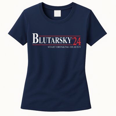 Blutarsky 2024 Start Drinking Heavily Funny Political Womens T-Shirt