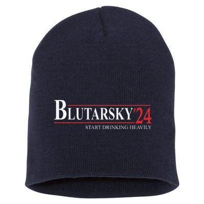 Blutarsky 2024 Start Drinking Heavily Funny Political Short Acrylic Beanie