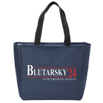 Blutarsky 2024 Start Drinking Heavily Funny Political Zip Tote Bag