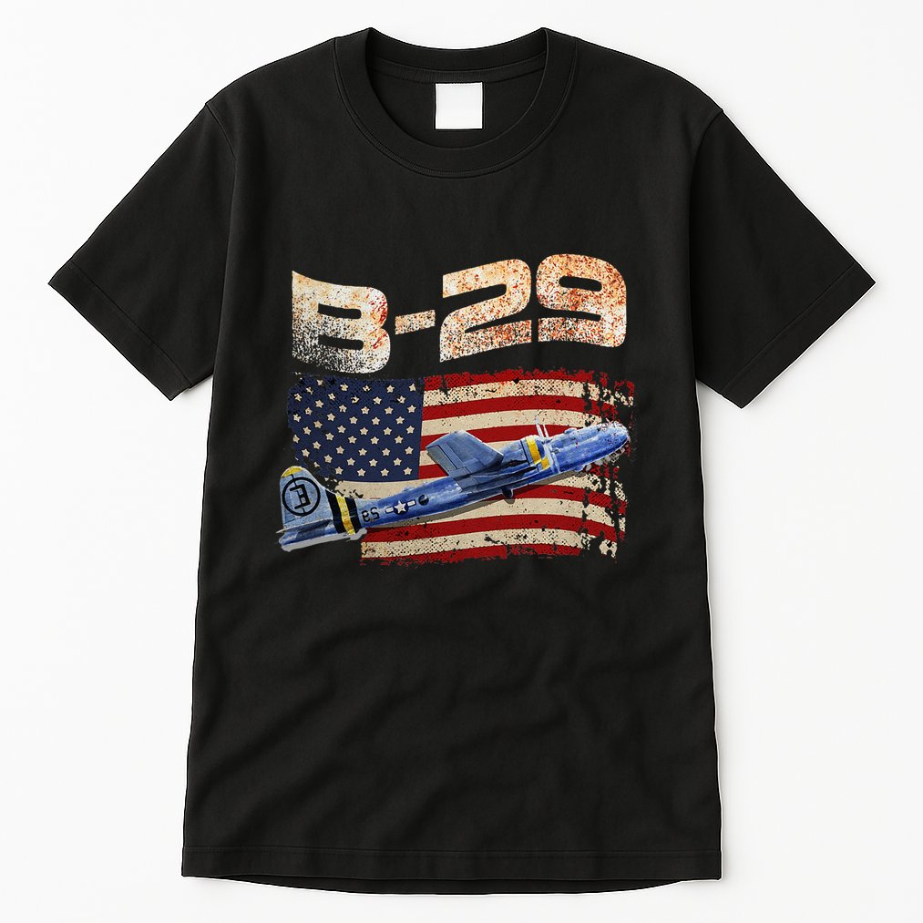 B 29 Superfortress Bomber Airplane Pilot Gifts World War II Tall T-Shirt