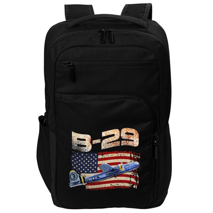 B 29 Superfortress Bomber Airplane Pilot Gifts World War II Impact Tech Backpack