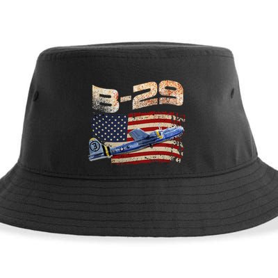 B 29 Superfortress Bomber Airplane Pilot Gifts World War II Sustainable Bucket Hat