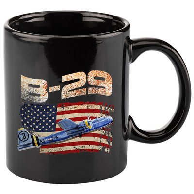 B 29 Superfortress Bomber Airplane Pilot Gifts World War II 11oz C Handle Ceramic Mug