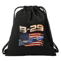 B 29 Superfortress Bomber Airplane Pilot Gifts World War II Drawstring Bag