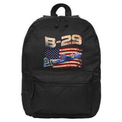 B 29 Superfortress Bomber Airplane Pilot Gifts World War II 16 in Basic Backpack