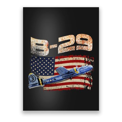 B 29 Superfortress Bomber Airplane Pilot Gifts World War II Poster