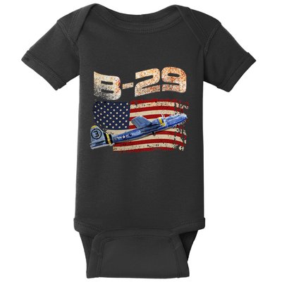B 29 Superfortress Bomber Airplane Pilot Gifts World War II Baby Bodysuit