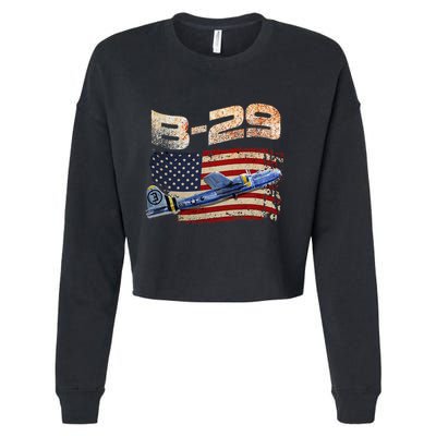 B 29 Superfortress Bomber Airplane Pilot Gifts World War II Cropped Pullover Crew