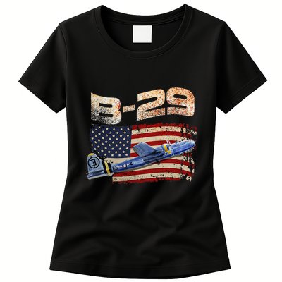 B 29 Superfortress Bomber Airplane Pilot Gifts World War II Womens T-Shirt