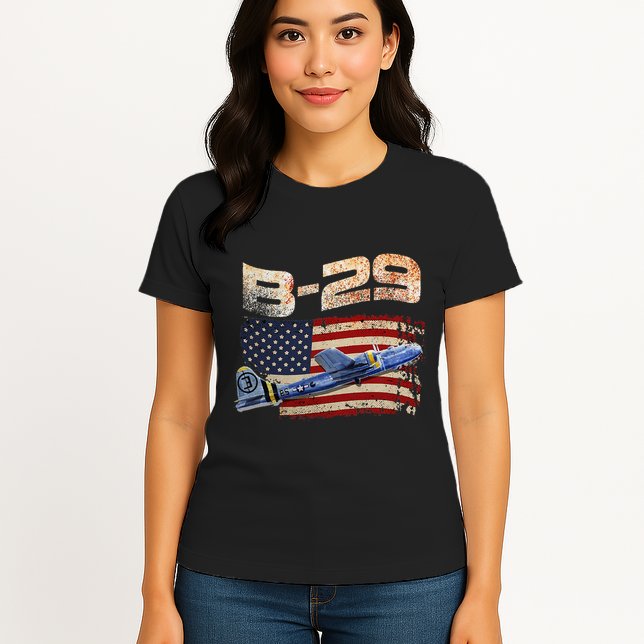 B 29 Superfortress Bomber Airplane Pilot Gifts World War II Womens T-Shirt
