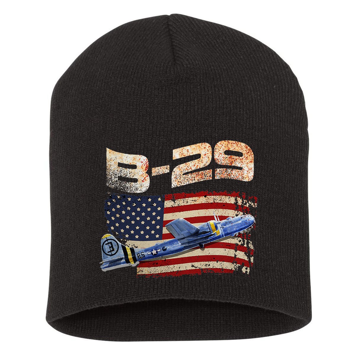B 29 Superfortress Bomber Airplane Pilot Gifts World War II Short Acrylic Beanie