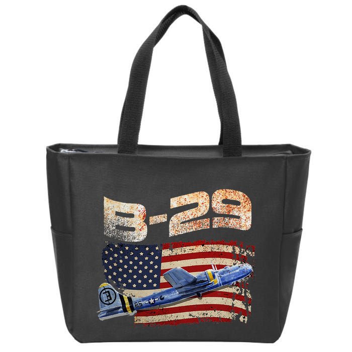 B 29 Superfortress Bomber Airplane Pilot Gifts World War II Zip Tote Bag