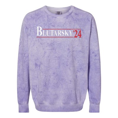 Blutarsky 2024 Start Drinking Heavily Funny Colorblast Crewneck Sweatshirt