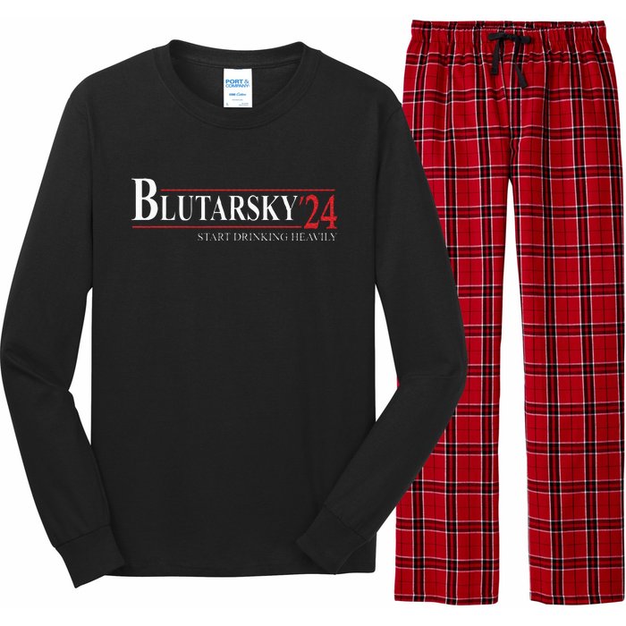 Blutarsky 2024 Start Drinking Heavily Funny Long Sleeve Pajama Set