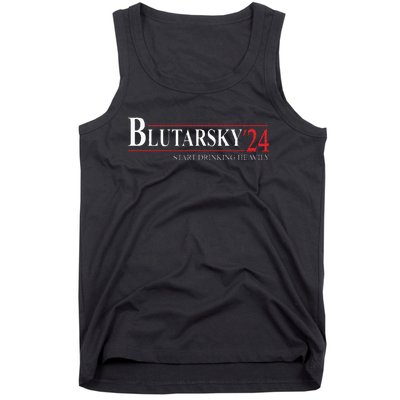 Blutarsky 2024 Start Drinking Heavily Funny Tank Top