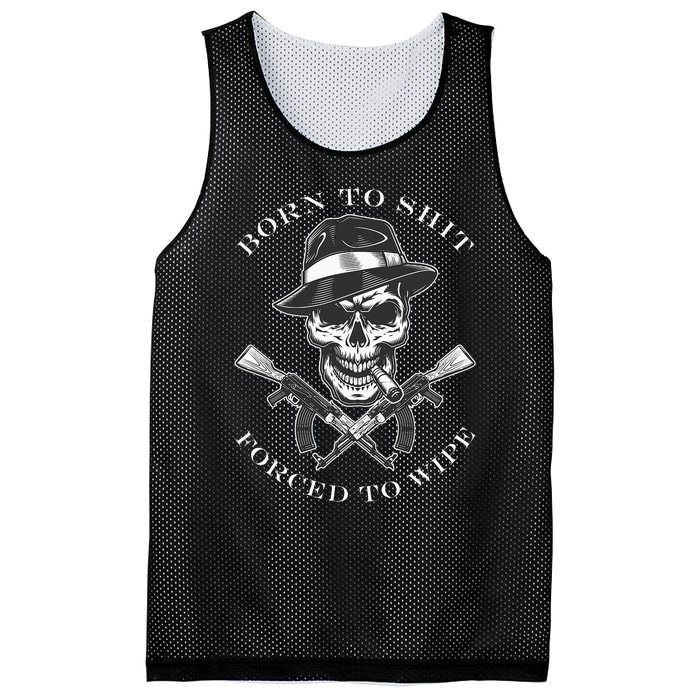 Born 2 Shit Forced 2 Wipe Mesh Reversible Basketball Jersey Tank