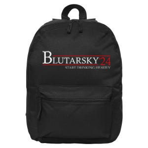 Blutarsky 2024 Start Drinking Heavily Funny 16 in Basic Backpack