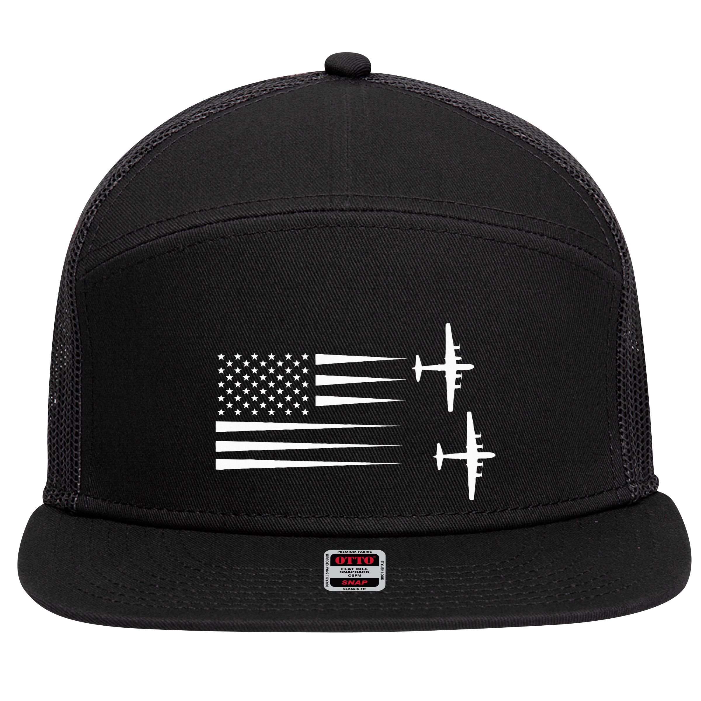 B 29 Superfortress Bomber 7 Panel Mesh Trucker Snapback Hat