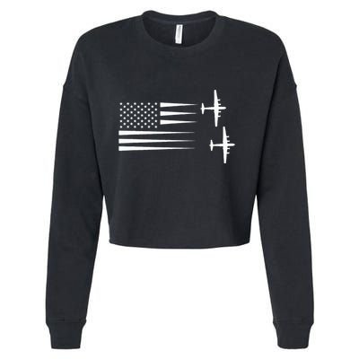 B 29 Superfortress Bomber Cropped Pullover Crew