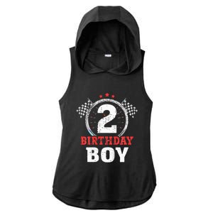 Birthday 2 Two Race Car 2nd Birthday Racing Car Driver Ladies PosiCharge Tri-Blend Wicking Draft Hoodie Tank