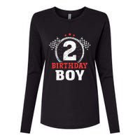 Birthday 2 Two Race Car 2nd Birthday Racing Car Driver Womens Cotton Relaxed Long Sleeve T-Shirt