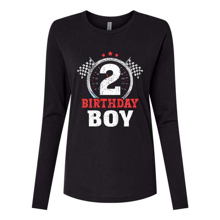 Birthday 2 Two Race Car 2nd Birthday Racing Car Driver Womens Cotton Relaxed Long Sleeve T-Shirt