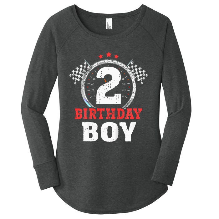 Birthday 2 Two Race Car 2nd Birthday Racing Car Driver Women's Perfect Tri Tunic Long Sleeve Shirt