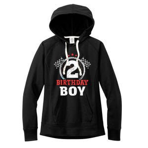 Birthday 2 Two Race Car 2nd Birthday Racing Car Driver Women's Fleece Hoodie