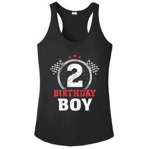 Birthday 2 Two Race Car 2nd Birthday Racing Car Driver Ladies PosiCharge Competitor Racerback Tank