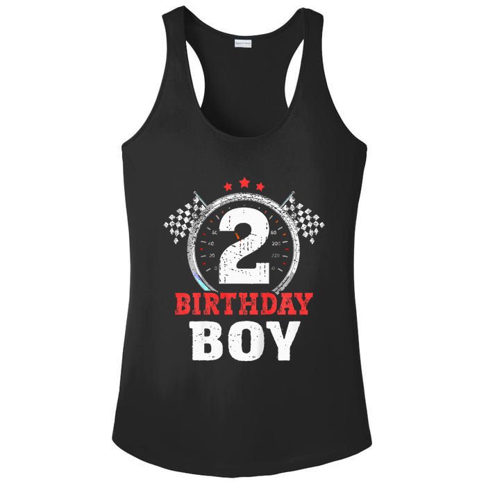 Birthday 2 Two Race Car 2nd Birthday Racing Car Driver Ladies PosiCharge Competitor Racerback Tank