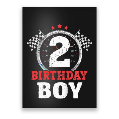 Birthday 2 Two Race Car 2nd Birthday Racing Car Driver Poster