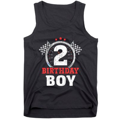 Birthday 2 Two Race Car 2nd Birthday Racing Car Driver Tank Top