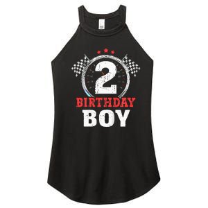 Birthday 2 Two Race Car 2nd Birthday Racing Car Driver Women's Perfect Tri Rocker Tank