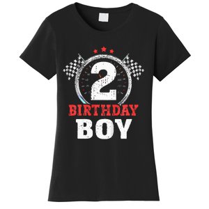 Birthday 2 Two Race Car 2nd Birthday Racing Car Driver Women's T-Shirt