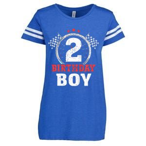 Birthday 2 Two Race Car 2nd Birthday Racing Car Driver Enza Ladies Jersey Football T-Shirt