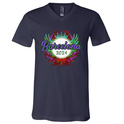 Barcelona 2024 Team Travel Quote V-Neck T-Shirt