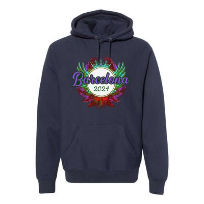 Barcelona 2024 Team Travel Quote Premium Hoodie