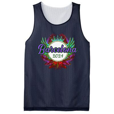 Barcelona 2024 Team Travel Quote Mesh Reversible Basketball Jersey Tank