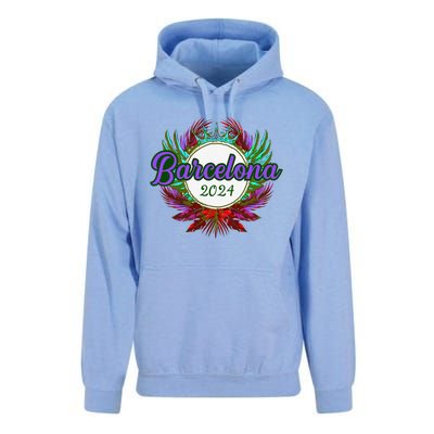 Barcelona 2024 Team Travel Quote Unisex Surf Hoodie