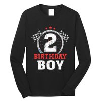 Birthday  2 Two Race Car 2nd Birthday Racing Car Driver Long Sleeve Shirt