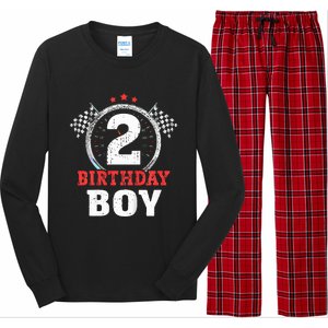 Birthday  2 Two Race Car 2nd Birthday Racing Car Driver Long Sleeve Pajama Set