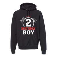 Birthday  2 Two Race Car 2nd Birthday Racing Car Driver Premium Hoodie