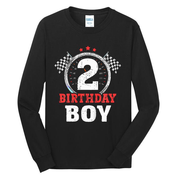 Birthday  2 Two Race Car 2nd Birthday Racing Car Driver Tall Long Sleeve T-Shirt