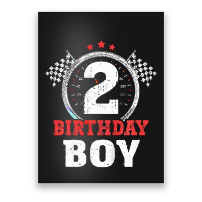 Birthday  2 Two Race Car 2nd Birthday Racing Car Driver Poster