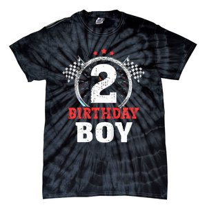 Birthday  2 Two Race Car 2nd Birthday Racing Car Driver Tie-Dye T-Shirt